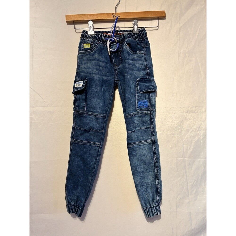 Boys Jogger Jeans Size 10 Royal Spirit Denim Cargo Elastic Waist Stretch